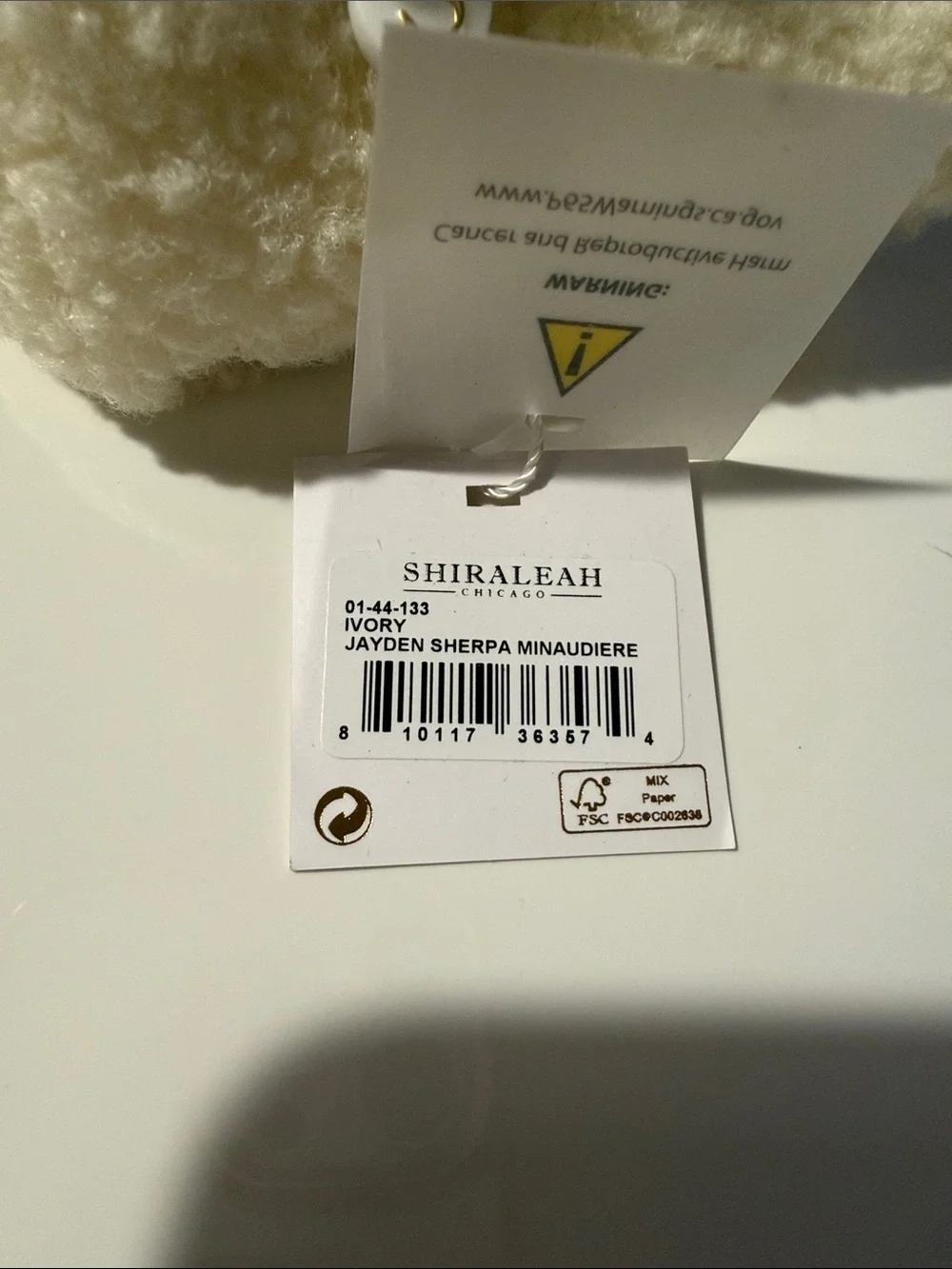 Shiraleah  Chicago Cream Sherpa Clutch